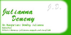 julianna demeny business card